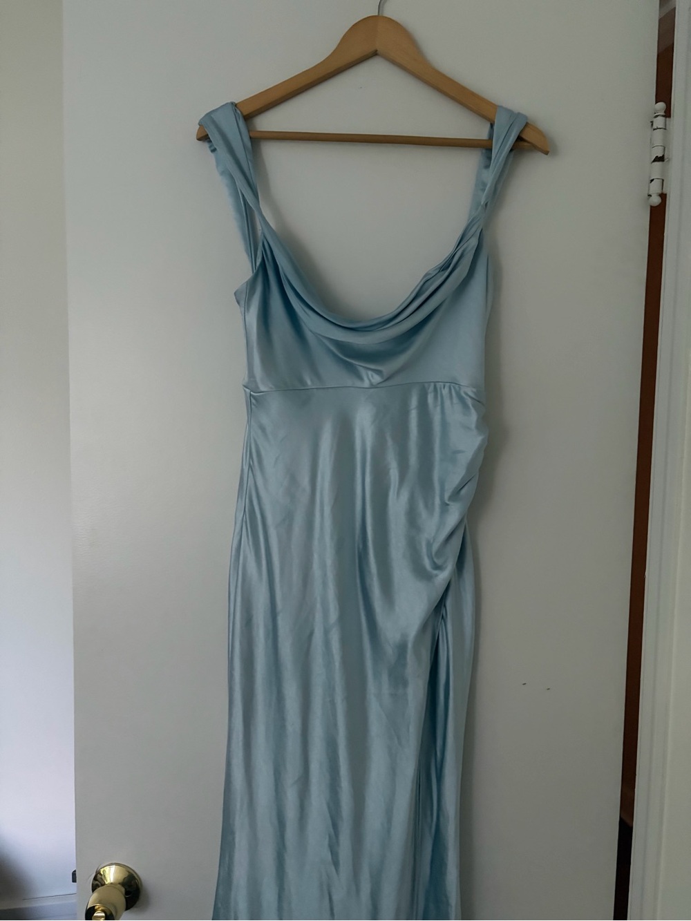 Runaway The Label Light Blue Satin Dress